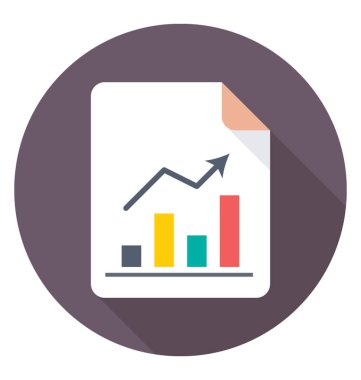 Rapor renkli vektör simgesi