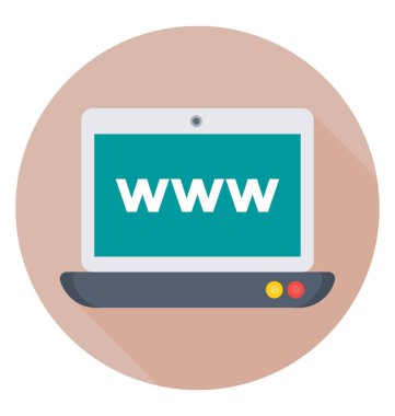  Www renkli vektör simgesi