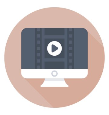 Media Player renkli vektör simgesi