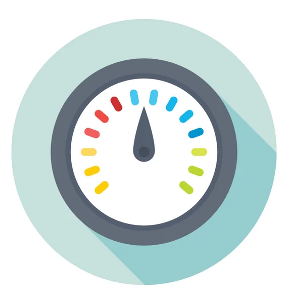 Snelheidsmeter Gekleurde Vector Icon — Stockvector