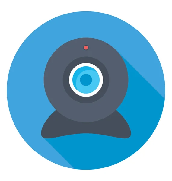 Webcam Colored Vector Icon — Stock Vector