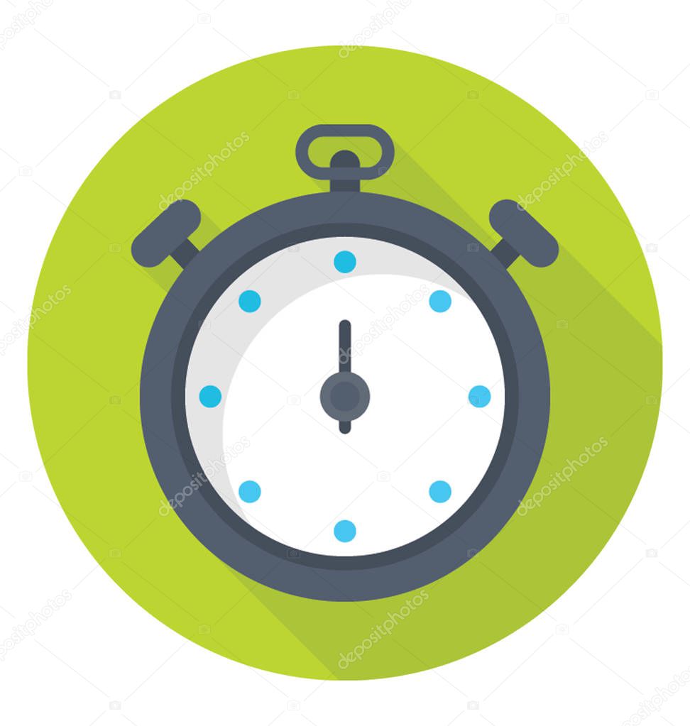 Stopwatch Colored Vector Icon