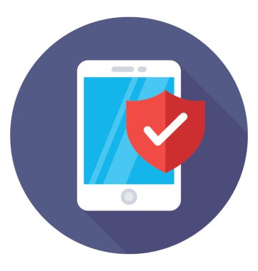 Güvenlik renkli vektör simgesi