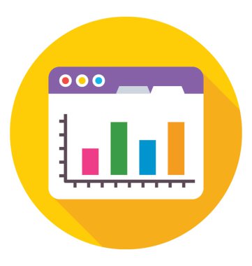 Web Analytics renkli vektör simgesi 