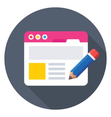 Web tasarımı renkli vektör simgesi