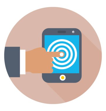 Ekran renkli vektör simgeye dokunun