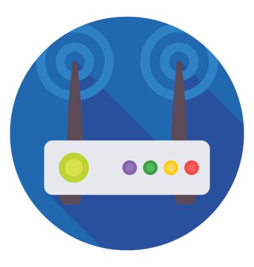 Modem renkli vektör simgesi