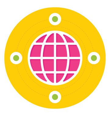 genel ağ renkli vektör simgesi