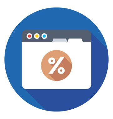 Yüzde renkli vektör simgesi