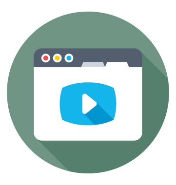 Akış renkli vektör simgesi