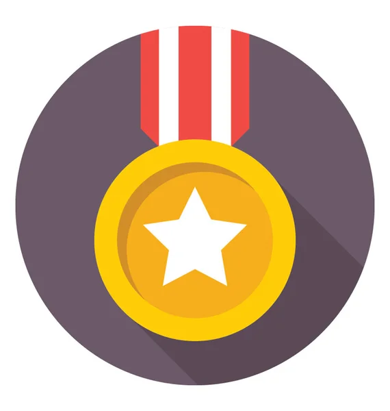 Medal Colored Vector Icon — Stock Vector