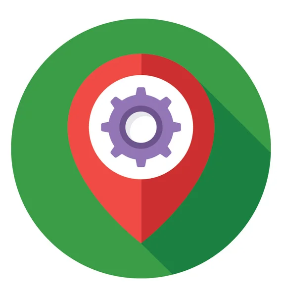 Emplacement Réglage Icône Vectorielle Colorée Graphismes Vectoriels
