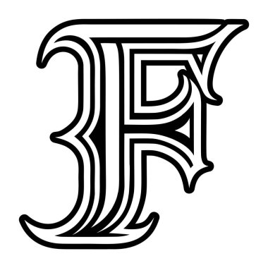 Tamamlanmış biçimdeki f harfleri