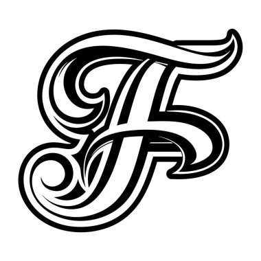 Sabit tarzda minimalist f logosu