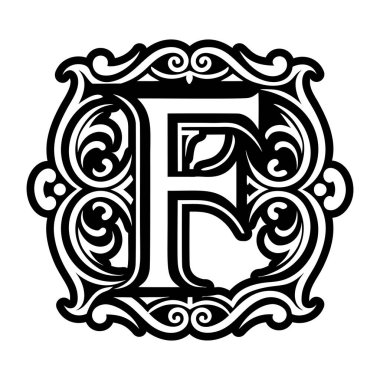 Sabit tarzda minimalist f logosu