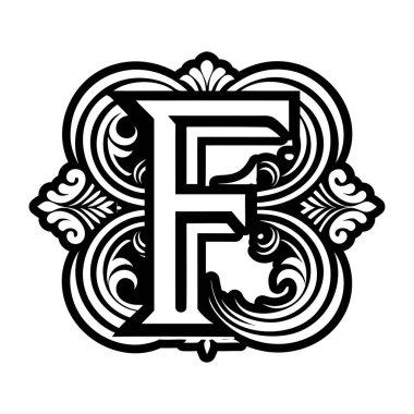 f logosunun kabartma biçiminde soyut alfabesi