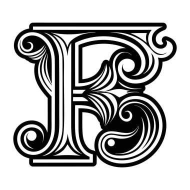 Katı biçimde işlenmiş zarif f sembolü