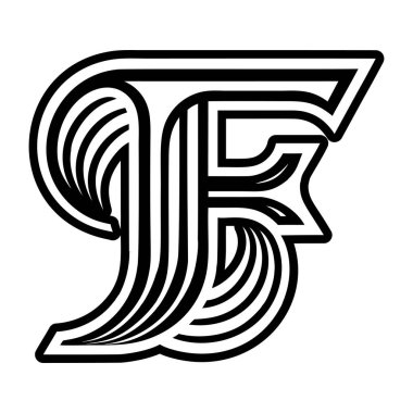 Tamamlanmış biçimle gösterilmiş f harfleri