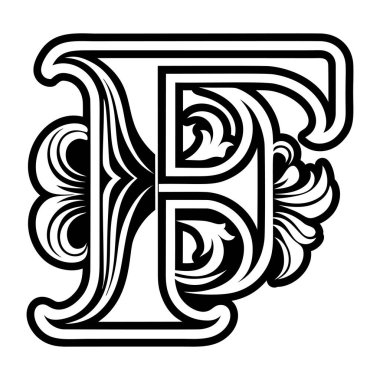 Sabit tarzda minimalist f logosu