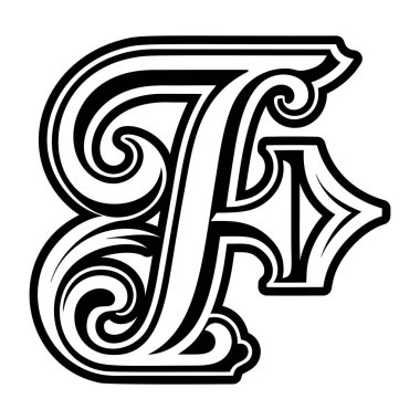 Sabit tarzda minimalist f logosu