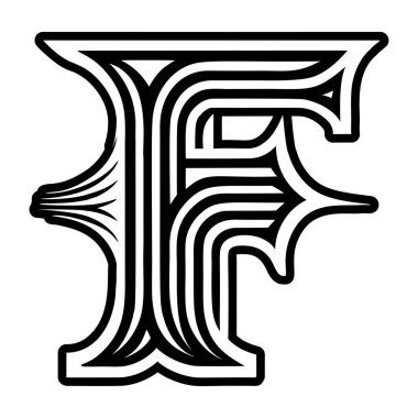 Katı biçimde işlenmiş zarif f sembolü