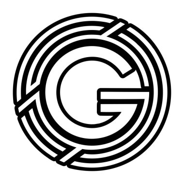 G harfinin monogramı tam biçimli