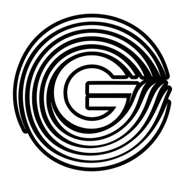 G harfinin monogramı tam biçimli