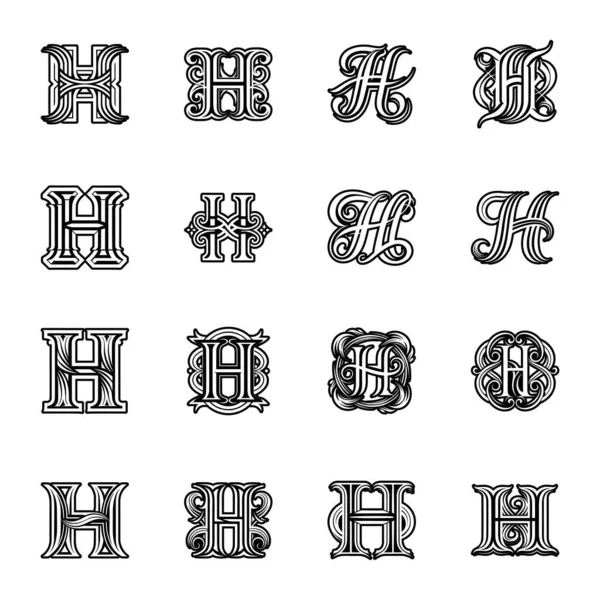 Klasik kaligrafik tasarım seti