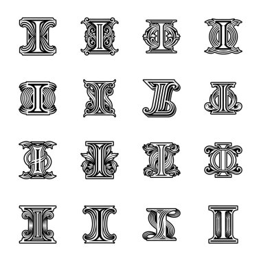 Minimalist harf I logosu katı stil