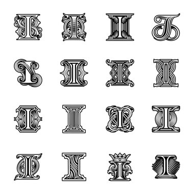 I harfi tam biçimli monogram