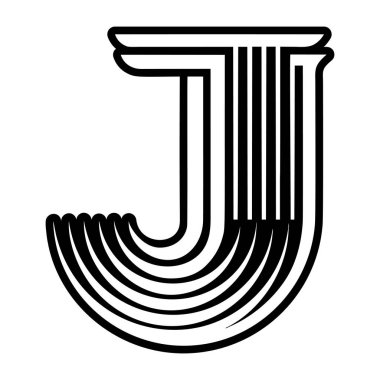 Kabartma biçiminde tasarlanmış yaratıcı j logosu