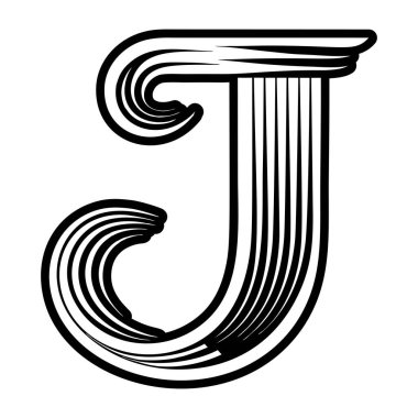 Sabit biçimli J harfi logosu