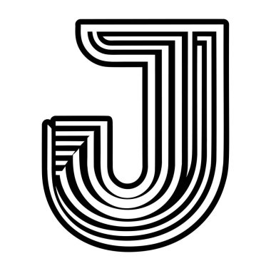 J harfinin monogramı tam biçimli