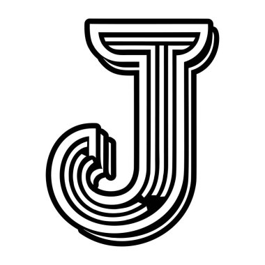 Katı biçimde hazırlanmış zarif j sembolü