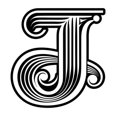 Kabartma biçiminde tasarlanmış yaratıcı j logosu