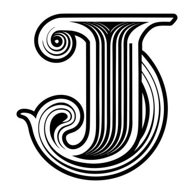 Sabit biçimli J harfi logosu