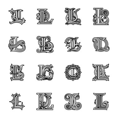 Kaligrafi tasarım öğeleri kümesi. vektör.