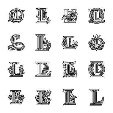 Minimalist harf I logosu katı stil