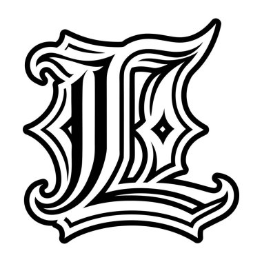 F harfi logo tasarımı vektör çizimi