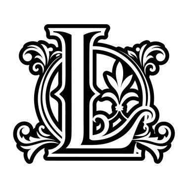 Minimalist harf I logosu katı bir şekilde işlenmiş