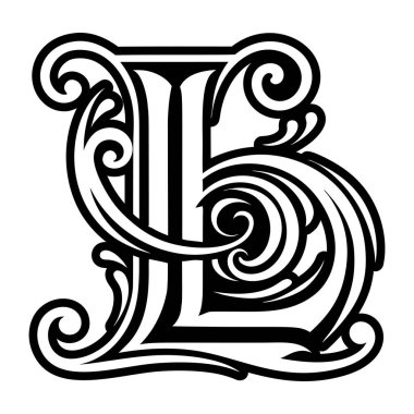 I harfinin monogramı tam biçiminde gösterilmiştir