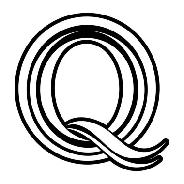 Q harfinin monogramı tam biçimli