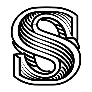 Glyph biçimi zarif harf s sembolü