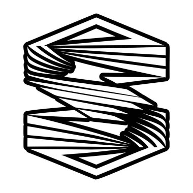 Yaratıcı harf logosu kabartma biçiminde dizayn edildi