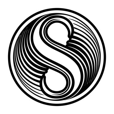 Glyph biçimi zarif harf s sembolü