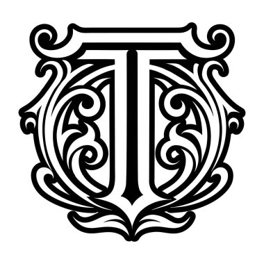 Kabartma biçiminde soyut alfabe logosu