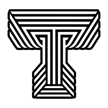 Katı biçimdeki zarif t sembolü