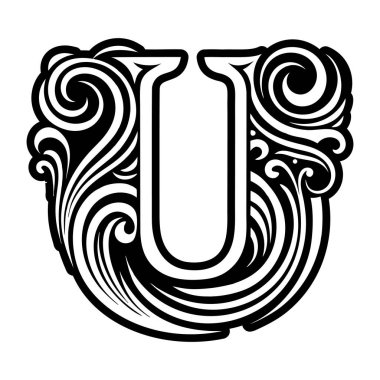 Harf u monogramı tam biçimli