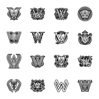 Zarif vintage etiket kümesi