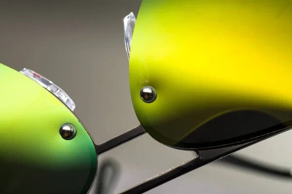 Okulary Przeciwsłoneczne Zielone Okulary Duże — Zdjęcie stockowe